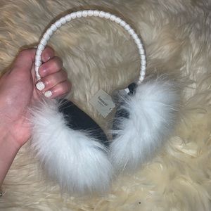 Plush white earmuffs